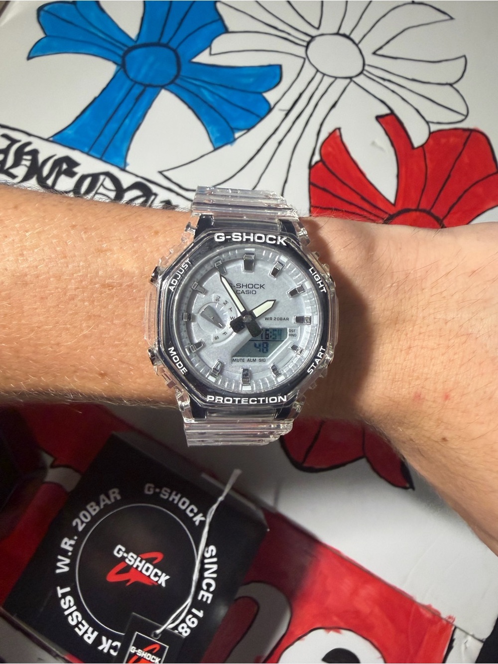 G-Shock Clear Transparent Band Silver Dial Watch